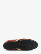 Celine Women's The Flat Suede and Leather Sneakers White, view 4