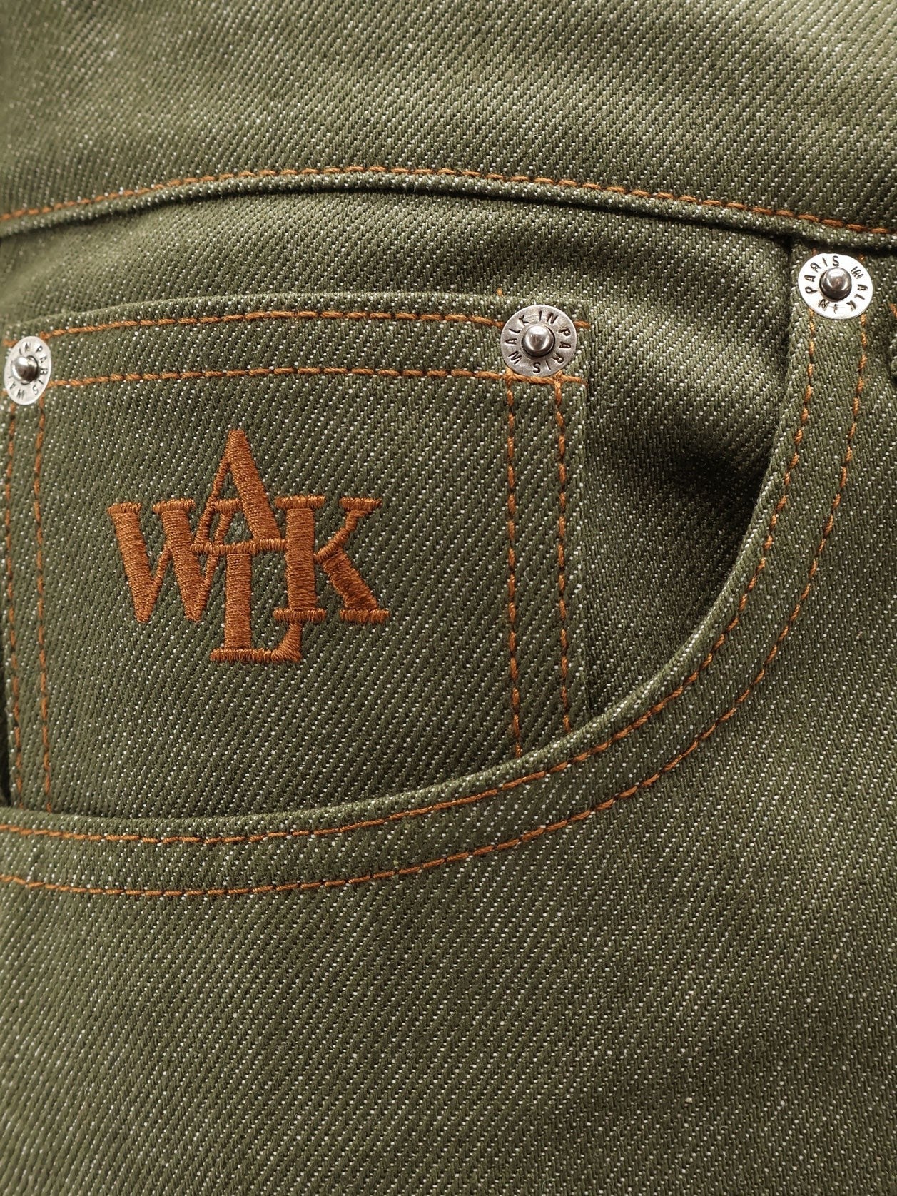 Walk In Paris Men's The Gardeners Denim Trousers Green