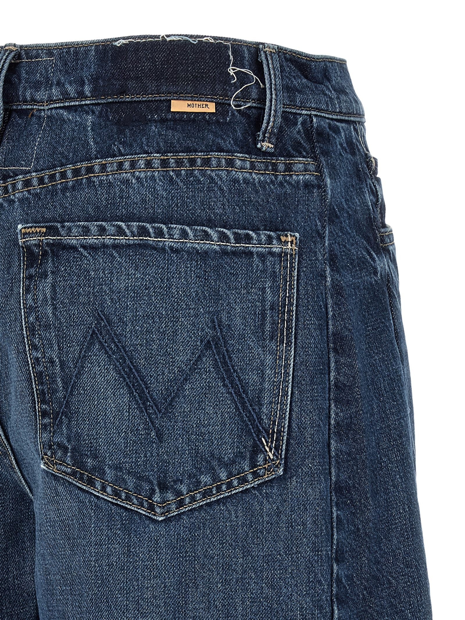 MOTHER The Half Pipe Bermuda Fray Bermuda Shorts Blue
