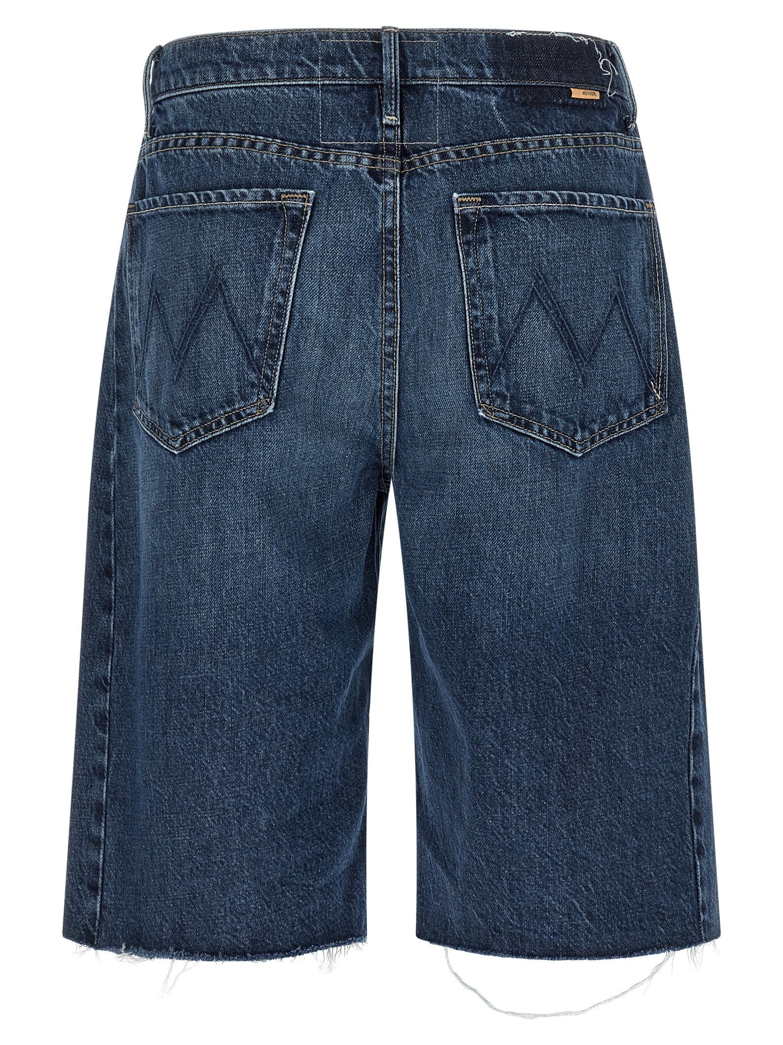 MOTHER The Half Pipe Bermuda Fray Bermuda Shorts Blue