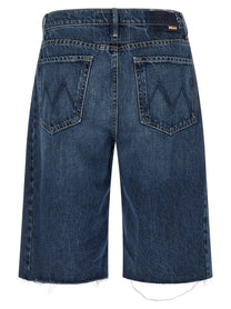 MOTHER The Half Pipe Bermuda Fray Bermuda Shorts Blue