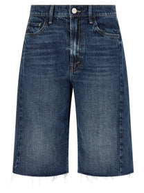 MOTHER The Half Pipe Bermuda Fray Bermuda Shorts Blue