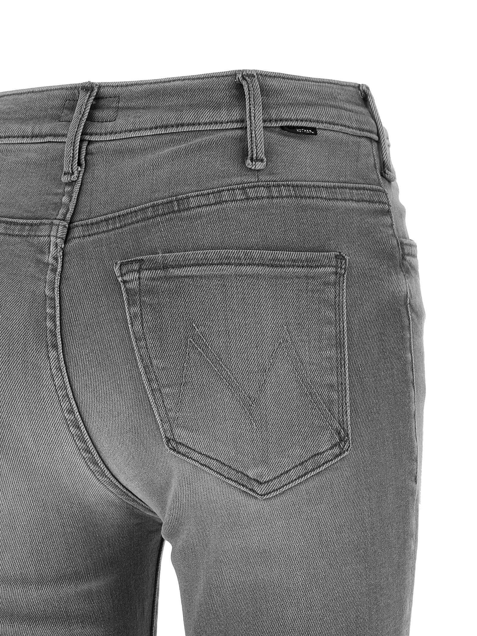 Mother The Hustler Ankle Fray Jeans Grey