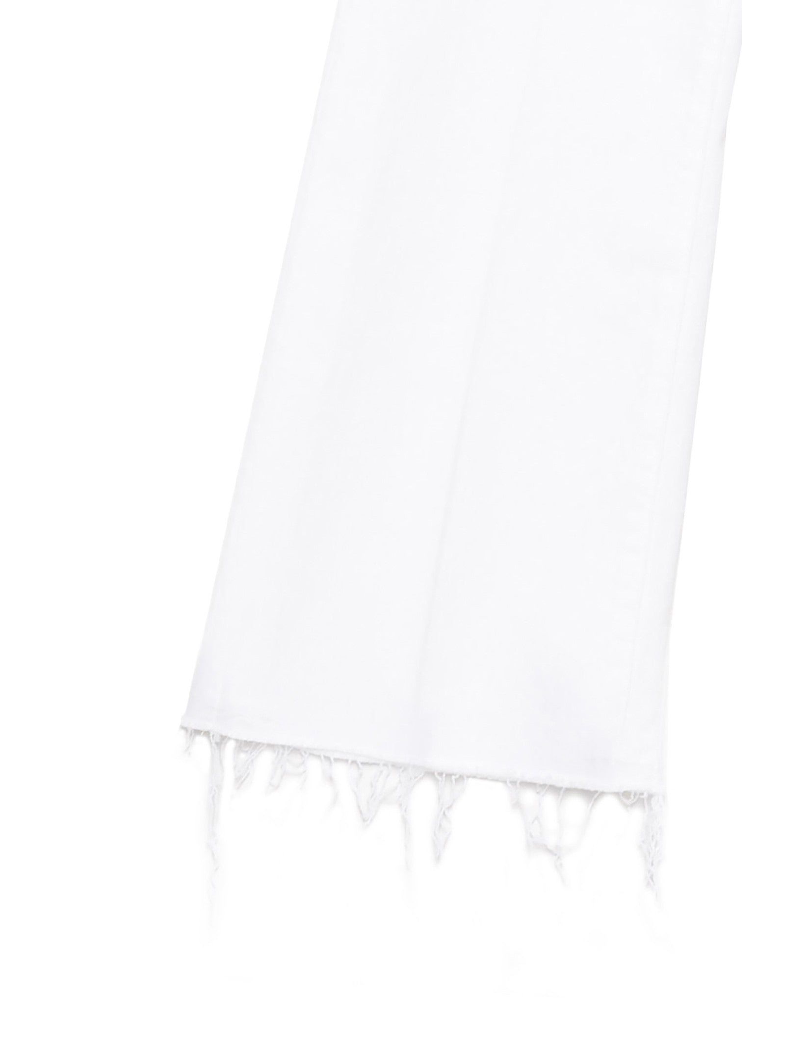 Mother The Hustler Ankle Fray Jeans White