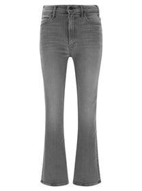 Mother The Hustler Ankle Fray Jeans Grey