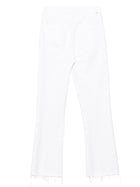 MOTHER The Hustler Ankle Fray Jeans White, view 2