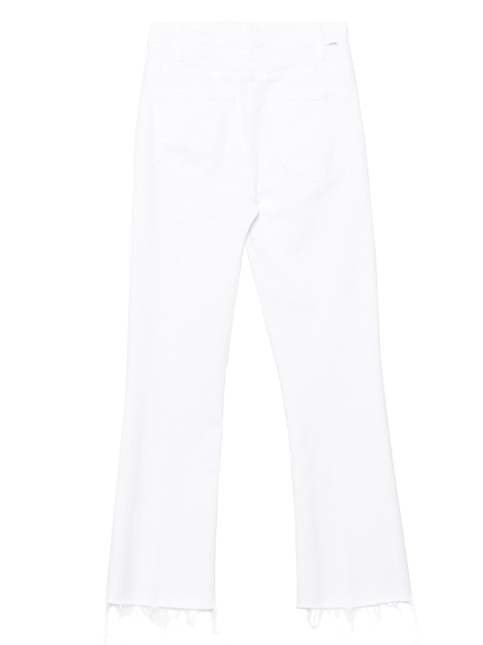 Mother The Hustler Ankle Fray Jeans White