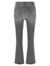 Mother The Hustler Ankle Fray Jeans Grey