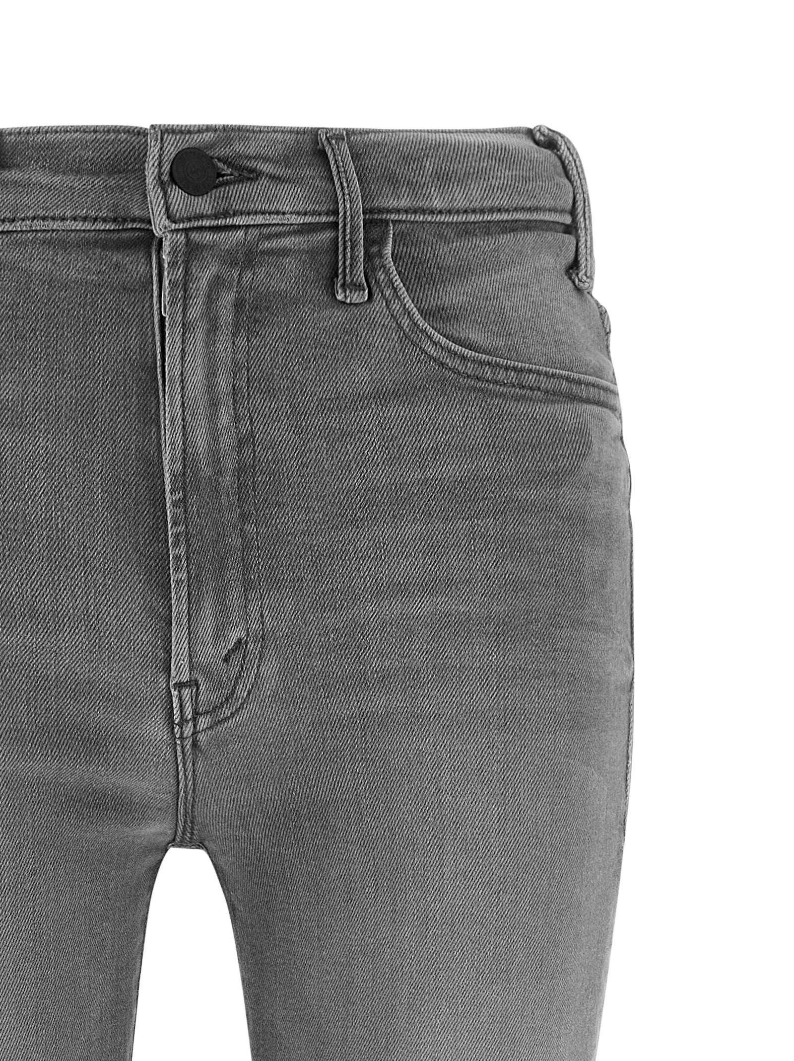 Mother The Hustler Ankle Fray Jeans Grey