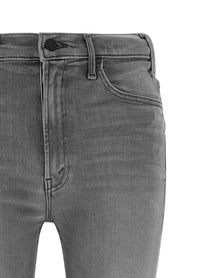 Mother The Hustler Ankle Fray Jeans Grey