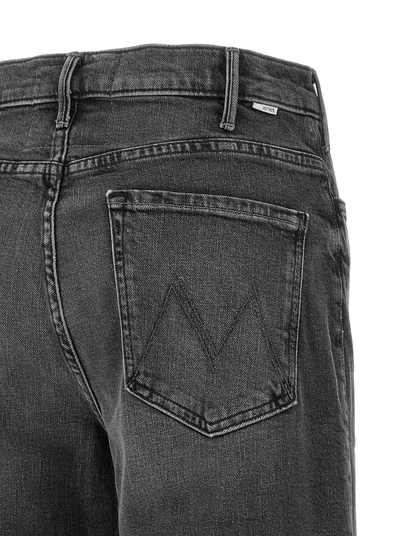 Mother The Hustler Roller Sneak Jeans Grey