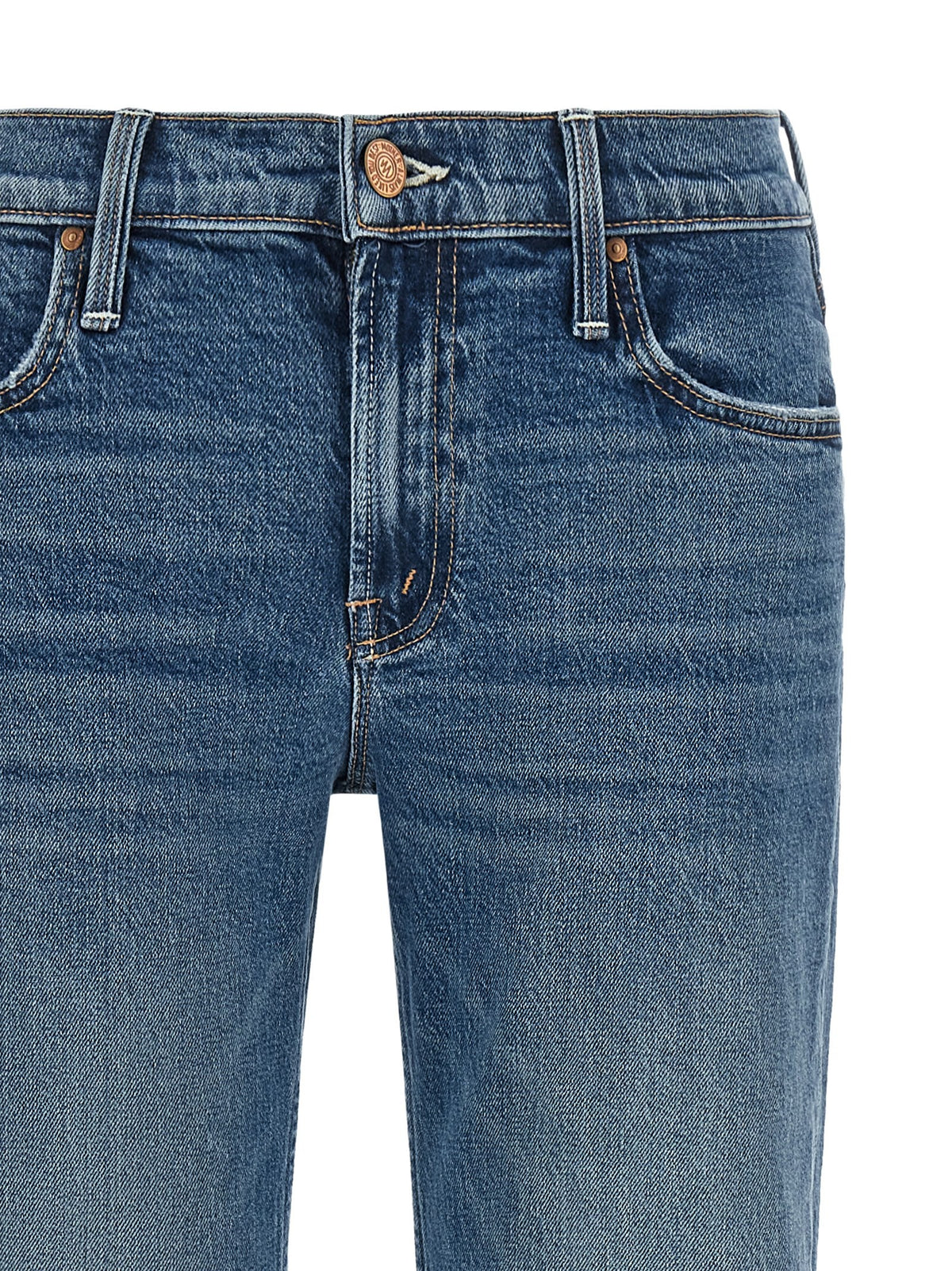 MOTHER The Jinx Heel Jeans Blue, view 3