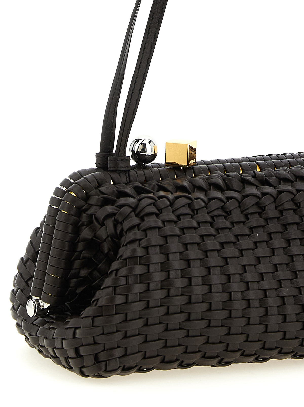JACQUEMUS The La Large Clutch Salon Handbag Brown, view 3