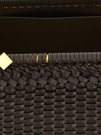JACQUEMUS The La Large Clutch Salon Handbag Brown, view 4