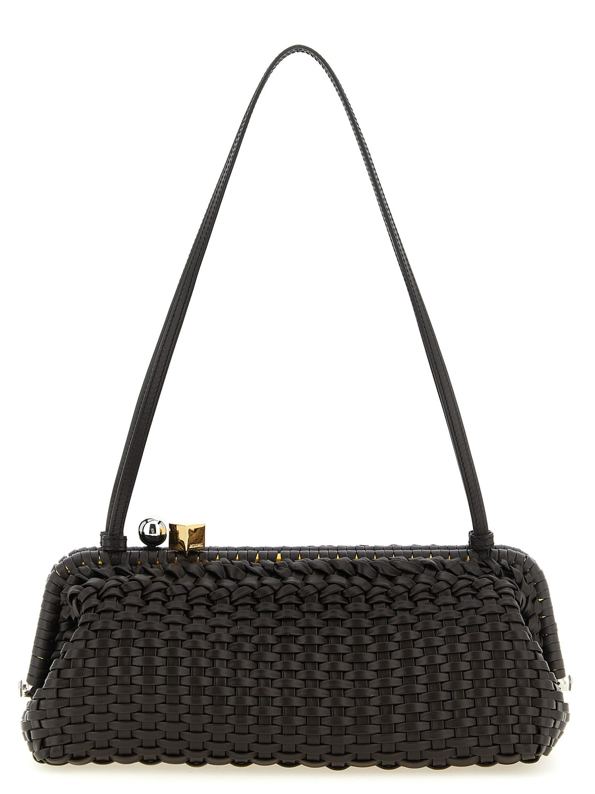JACQUEMUS The La Large Clutch Salon Handbag Brown