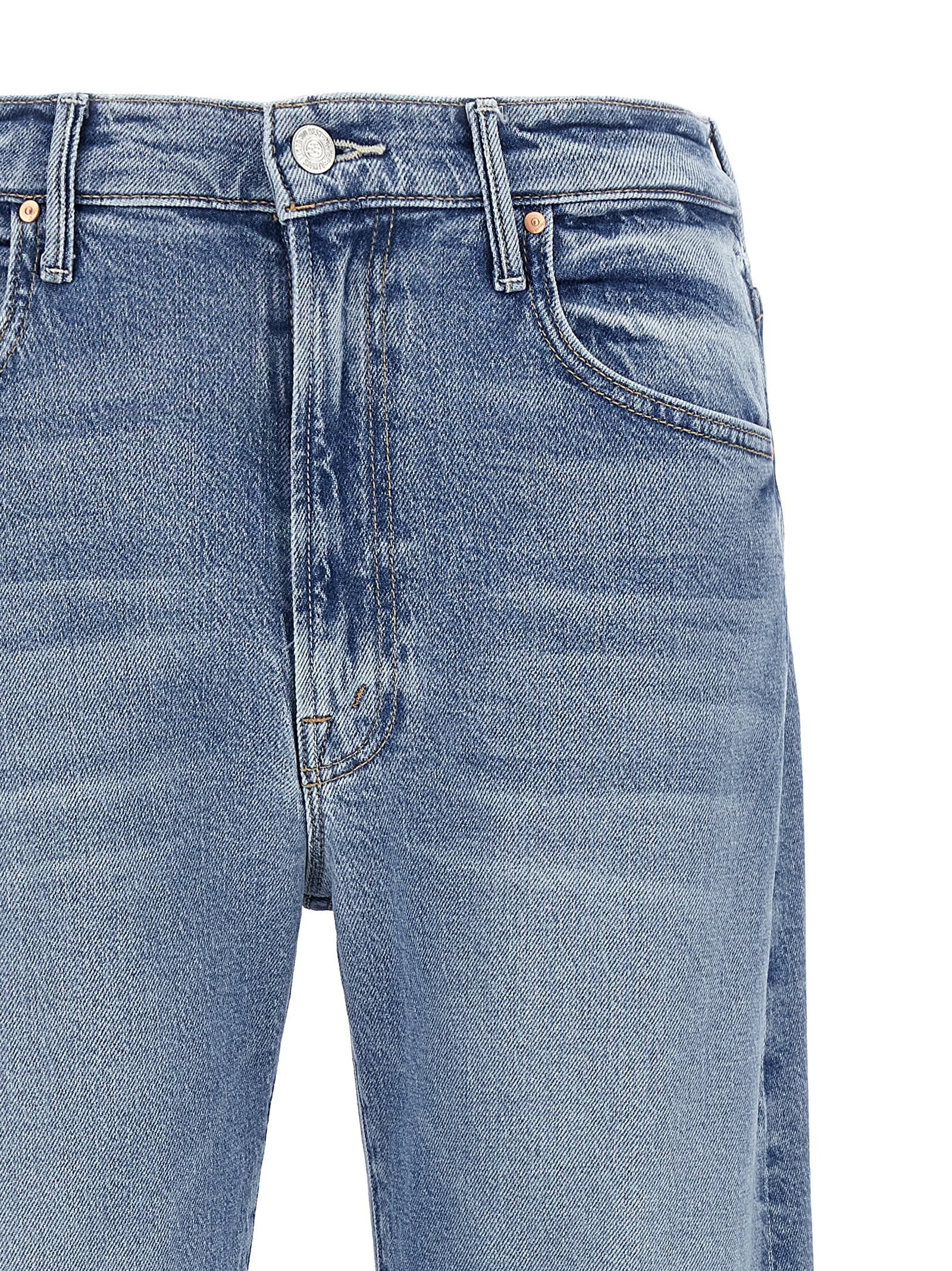 Mother The Lasso Sneak Jeans Blue