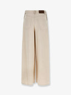 Brunello Cucinelli Women's The Maxi Sailor Jean Low Slung Trousers White