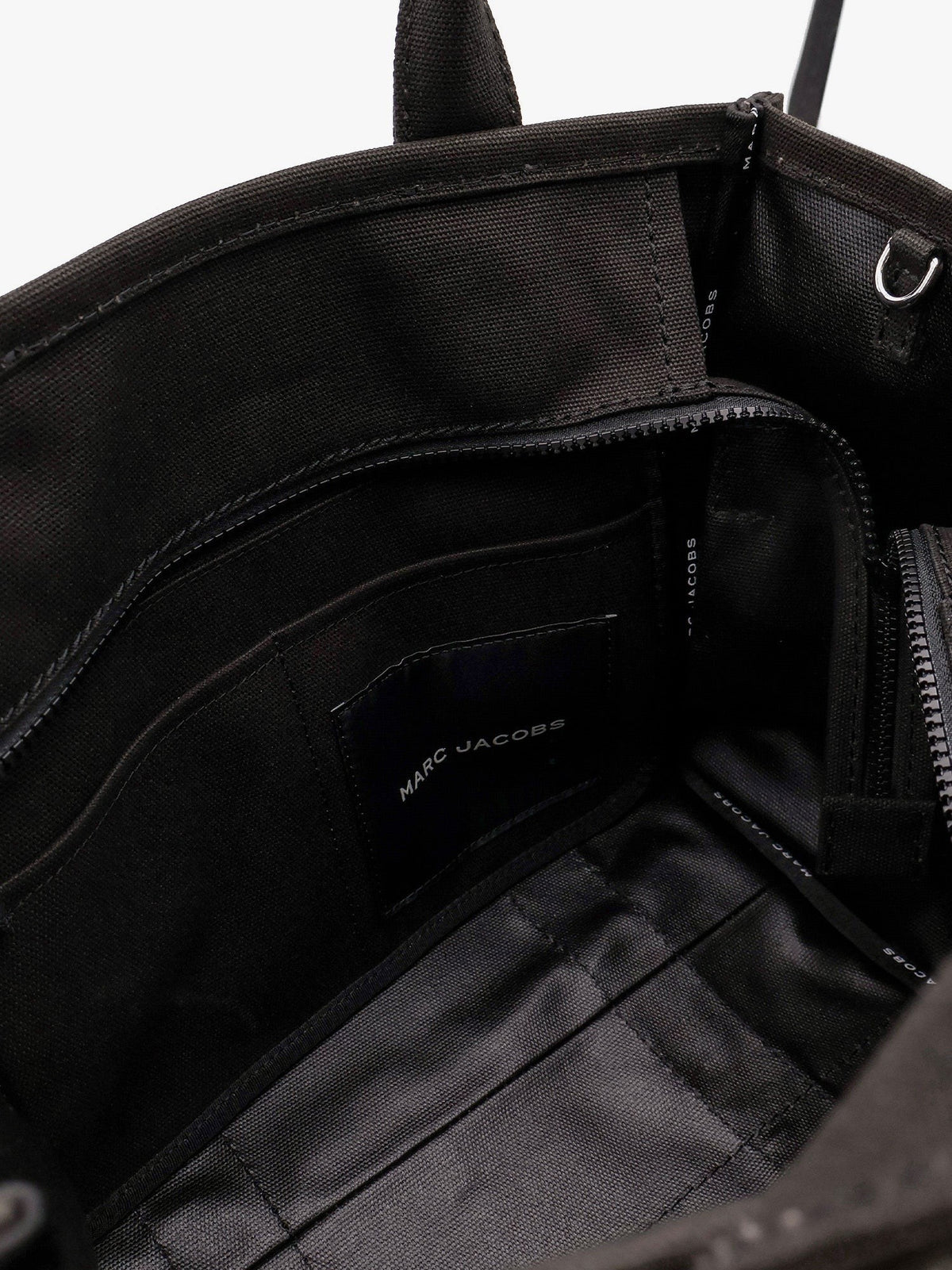 Marc Jacobs Women's The Medium Tote Canvas Crossbody Bag Black, view 4
