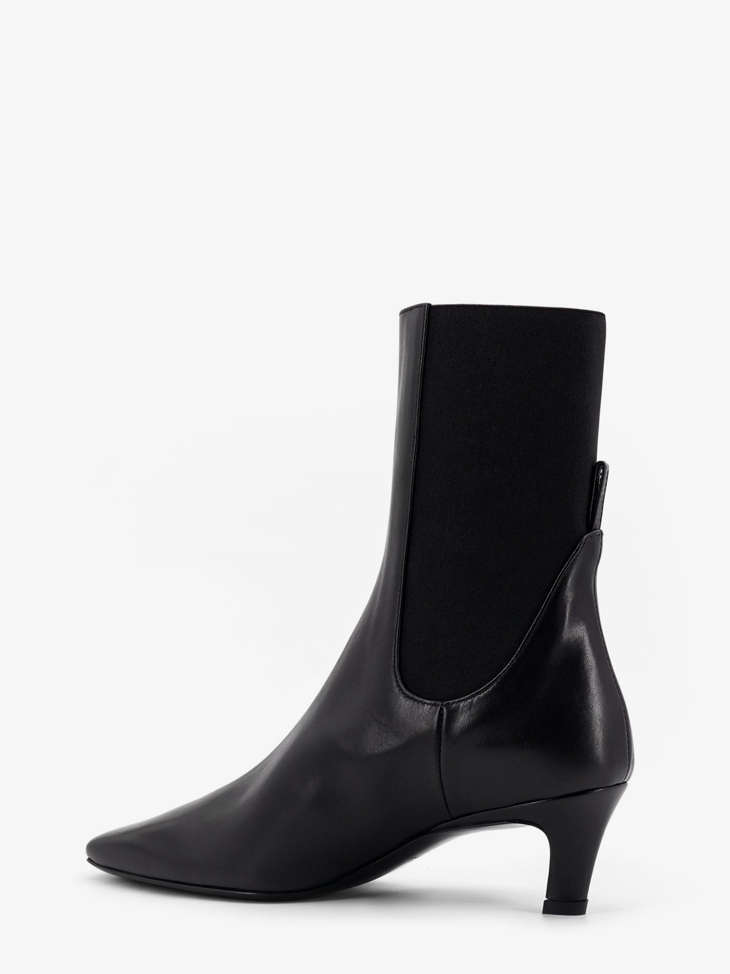 Toteme Women's The Mid Heel Boot Leather Boots Black