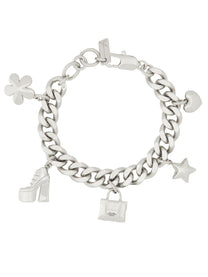 Marc Jacobs Women's The Mini Icon Charm Chain Bracelet Silver