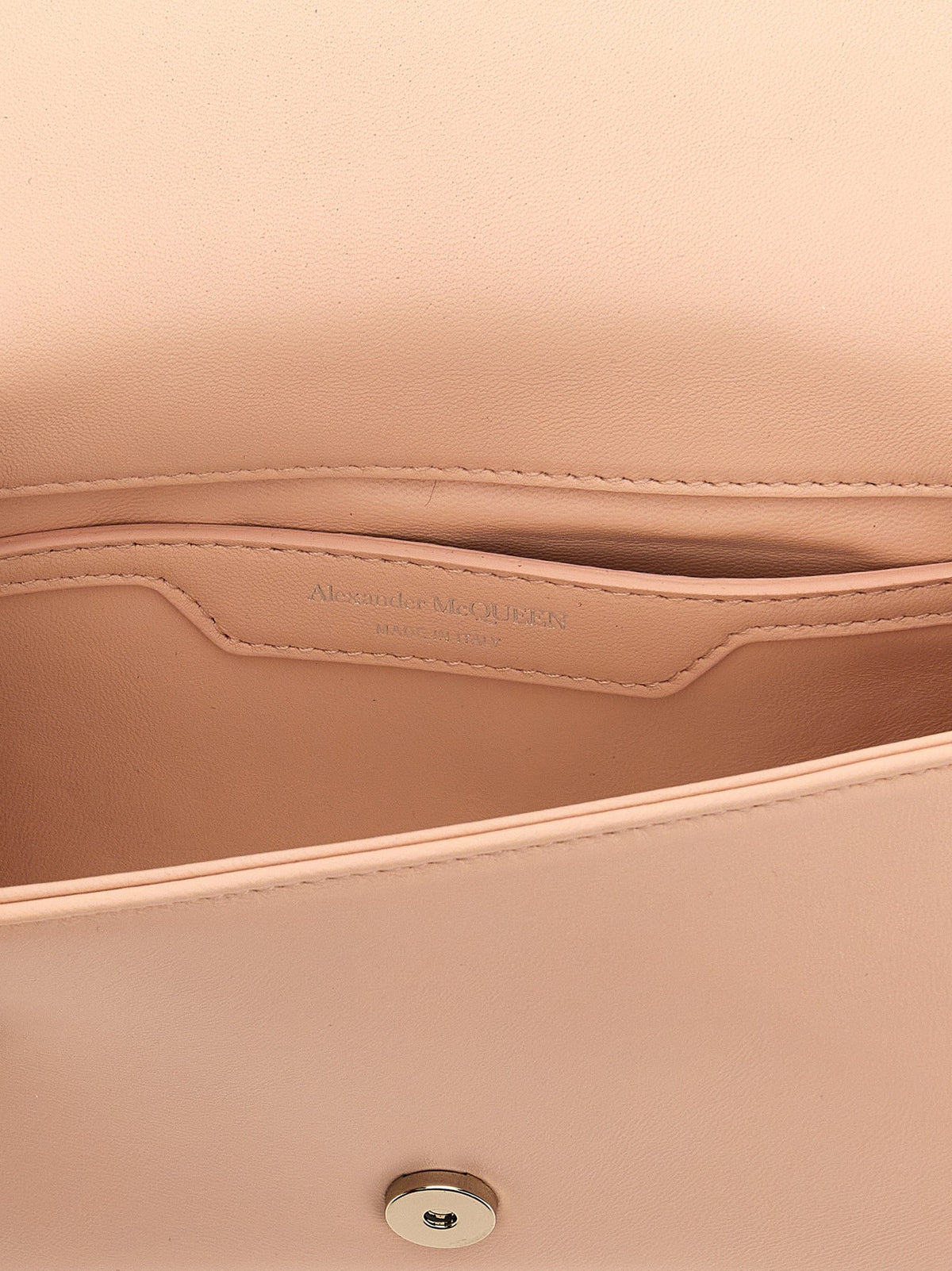 Alexander McQueen The Mini Seal Crossbody Bag Beige