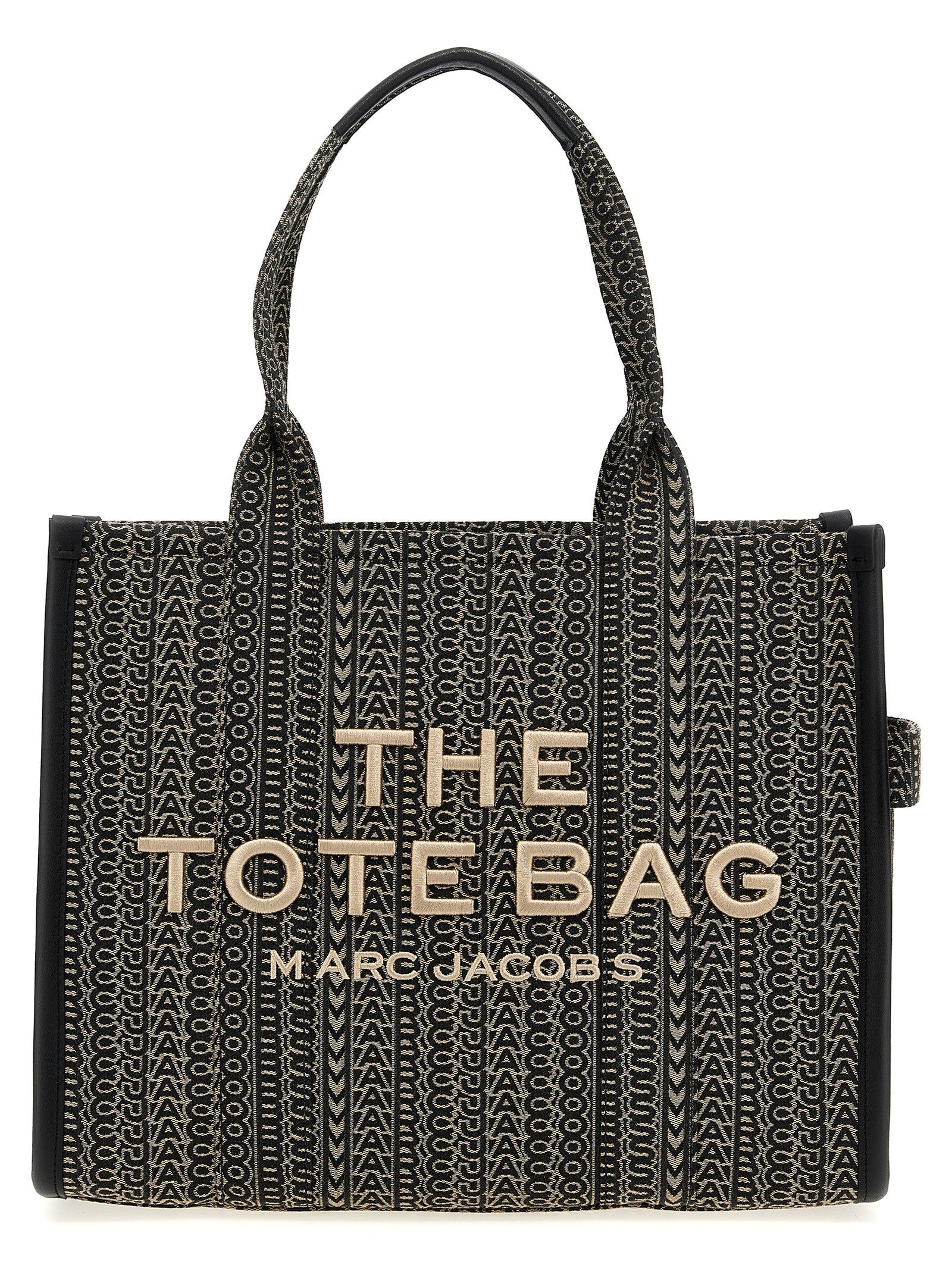 Marc Jacobs The Monogram Jacquard Large Tote Shopping Bag Beige