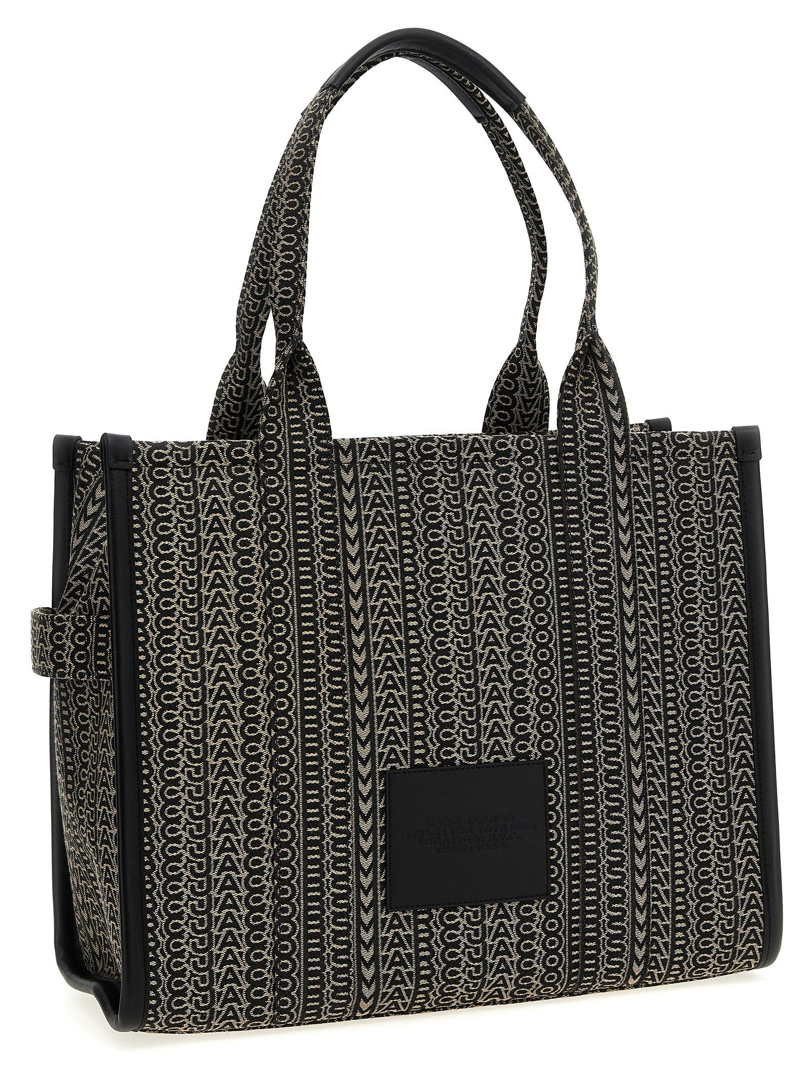 Marc Jacobs The Monogram Jacquard Large Tote Shopping Bag Beige