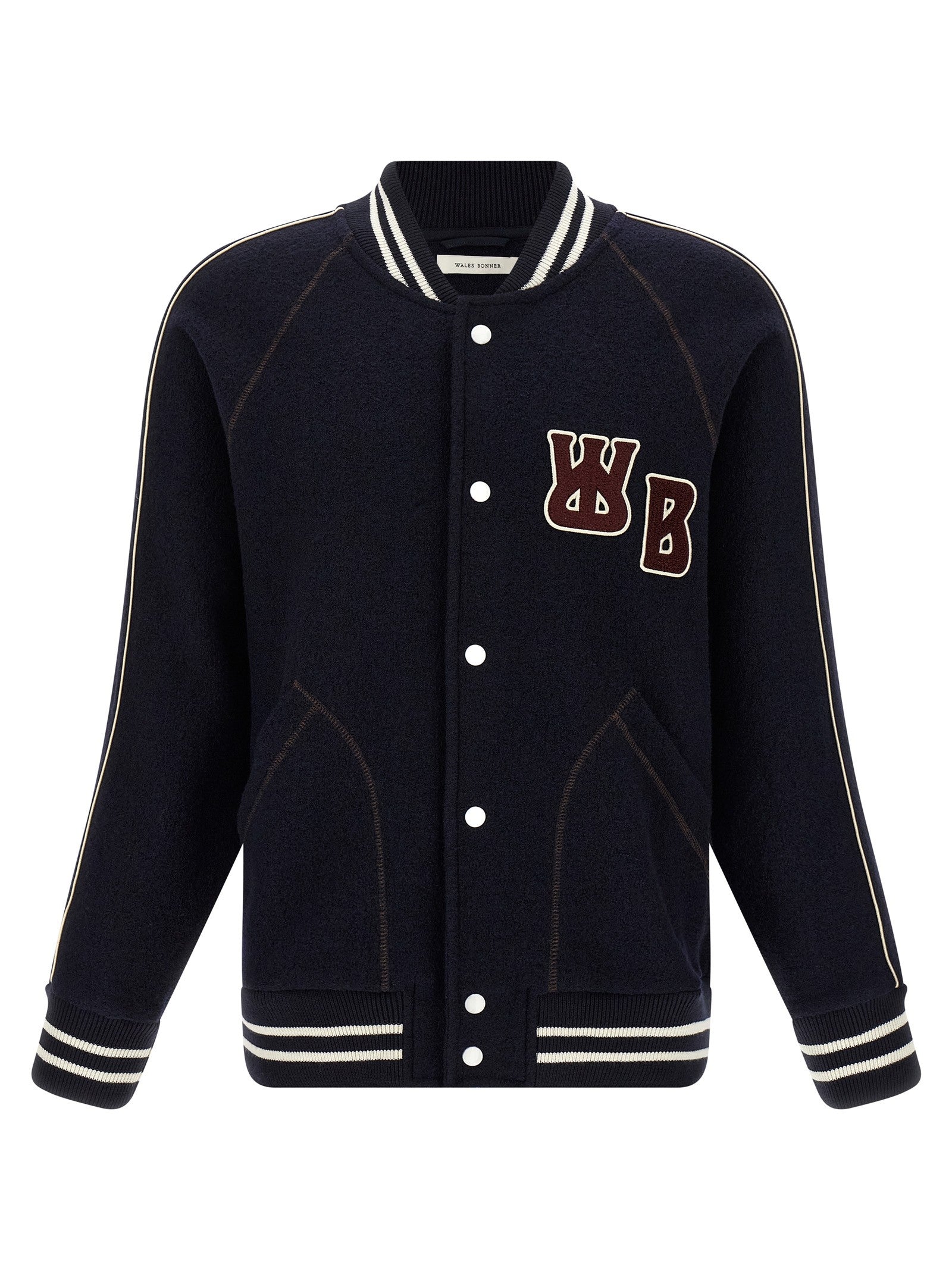 Wales Bonner The October Varsity Bomber Jacket Blue