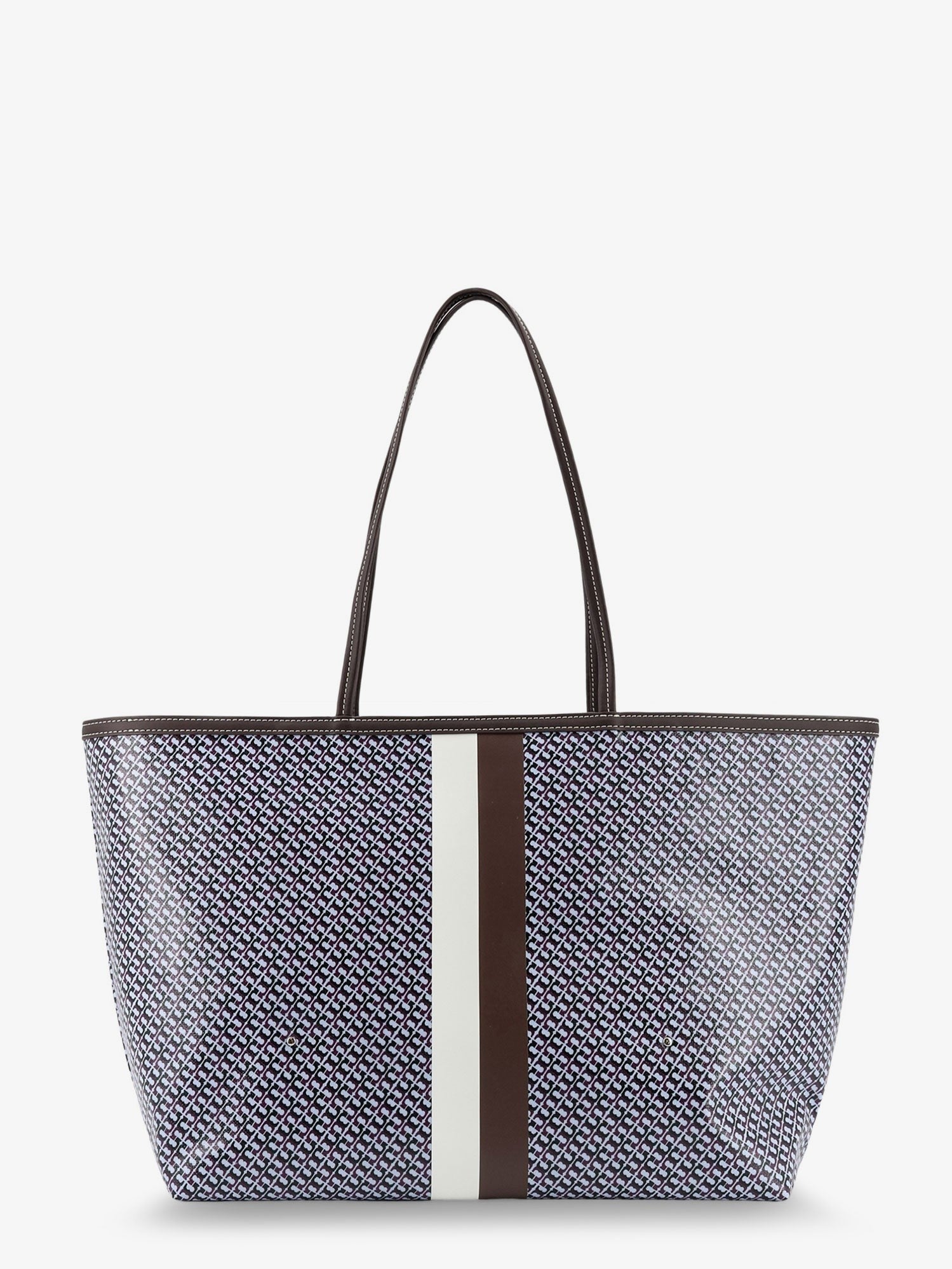 Tory Burch Women's The Racer Tote Shoulder Bag in Coated Canvas Blue