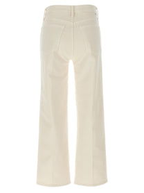 MOTHER The Rambler Zip Ankle Jeans White