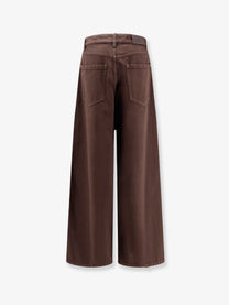 Brunello Cucinelli Women's The Relaxed Boyfriend Jean Soft Barrel Leg Brown