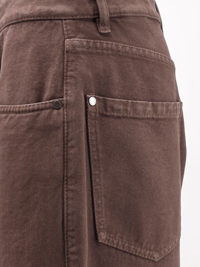 Brunello Cucinelli Women's The Relaxed Boyfriend Jean Soft Barrel Leg Brown