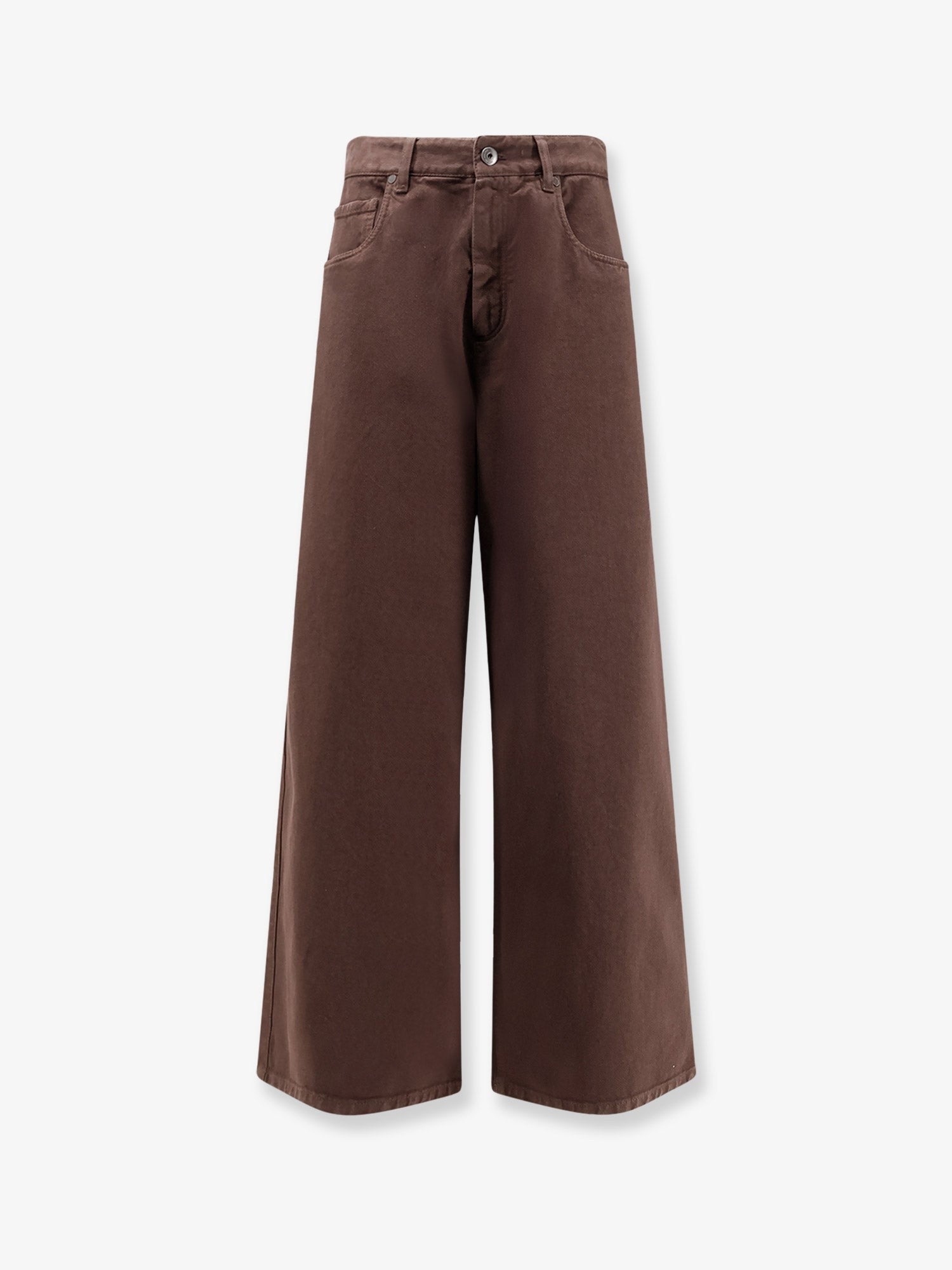 Brunello Cucinelli Women's The Relaxed Boyfriend Jean Soft Barrel Leg Brown