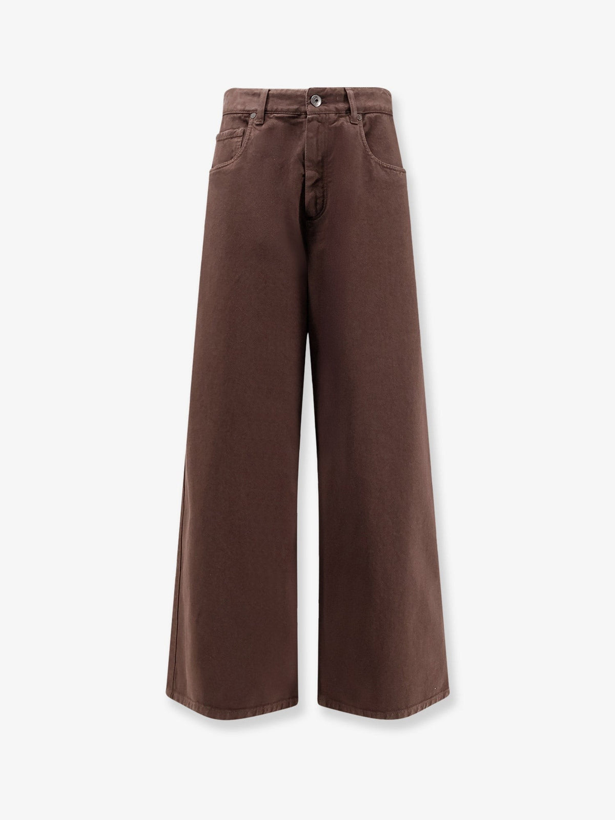 Brunello Cucinelli Women's The Relaxed Boyfriend Jean Soft Barrel Leg Brown