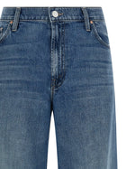 MOTHER The Rerun Zip Sneak Jeans Blue, view 3