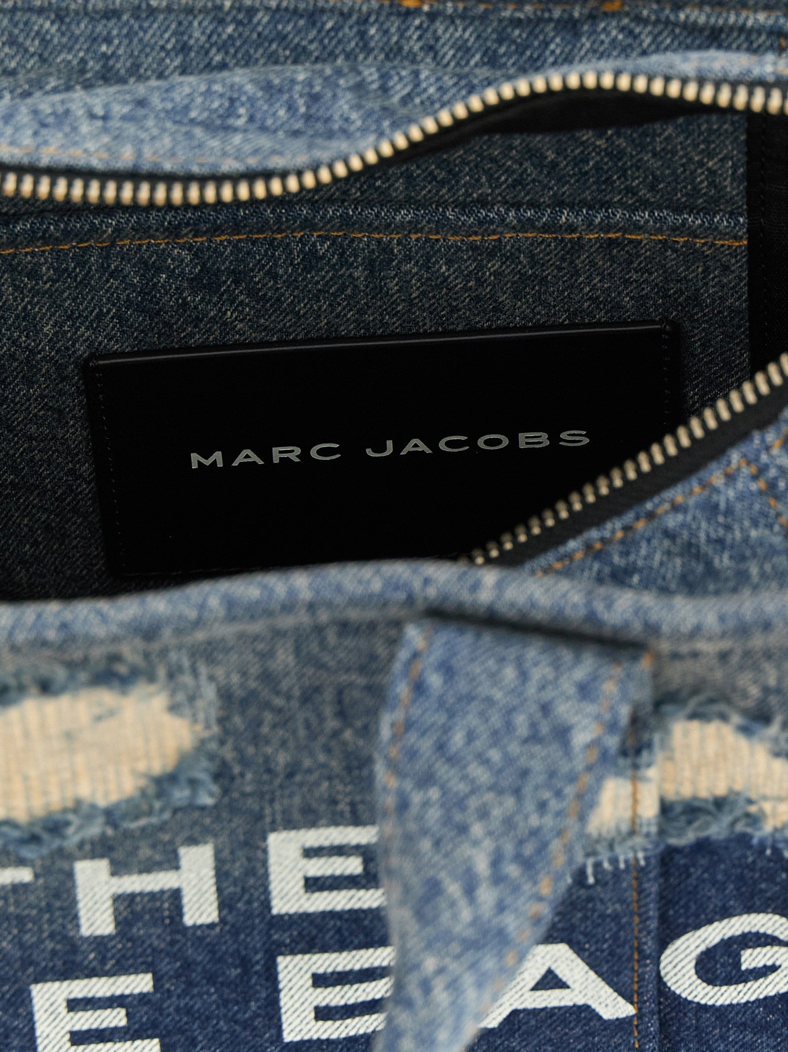 Marc Jacobs The Rip and Repair Denim Small Tote Shopping Bag Blue