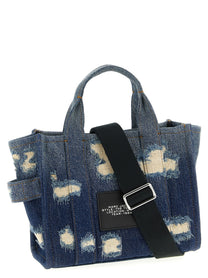 Marc Jacobs The Rip and Repair Denim Small Tote Shopping Bag Blue