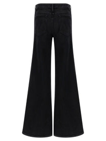 Mother The Roller Sneak Jeans Black