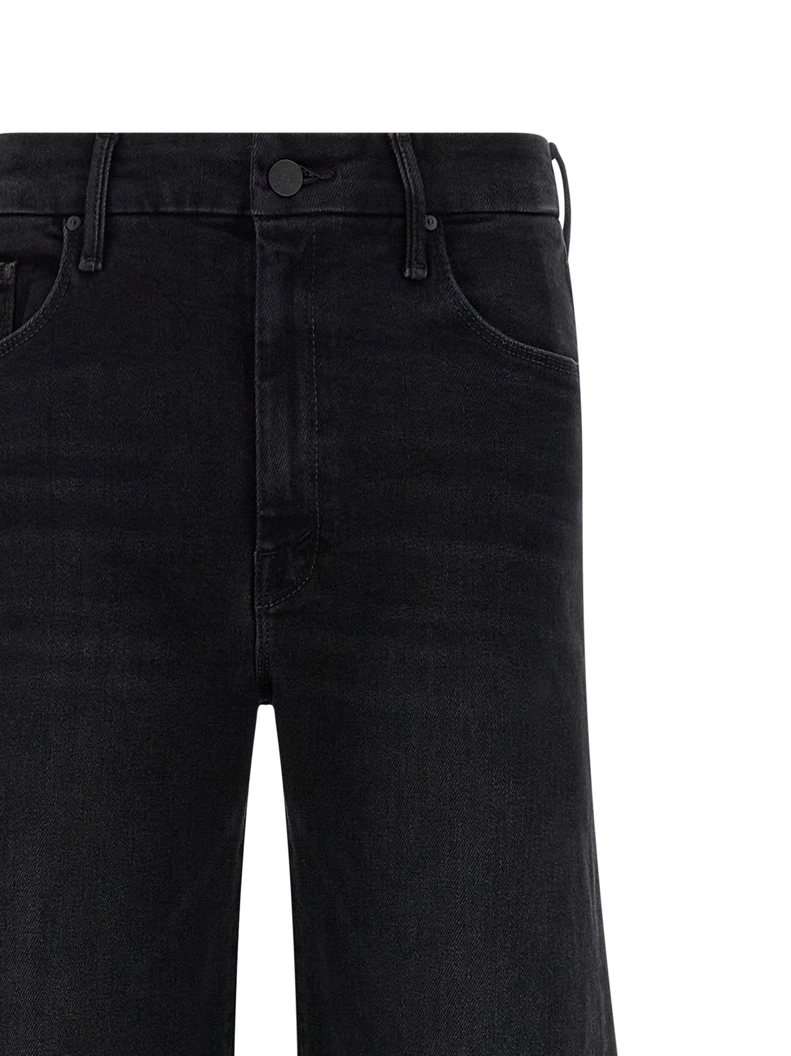 Mother The Roller Sneak Jeans Black