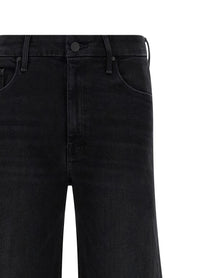 Mother The Roller Sneak Jeans Black