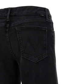 Mother The Roller Sneak Jeans Black