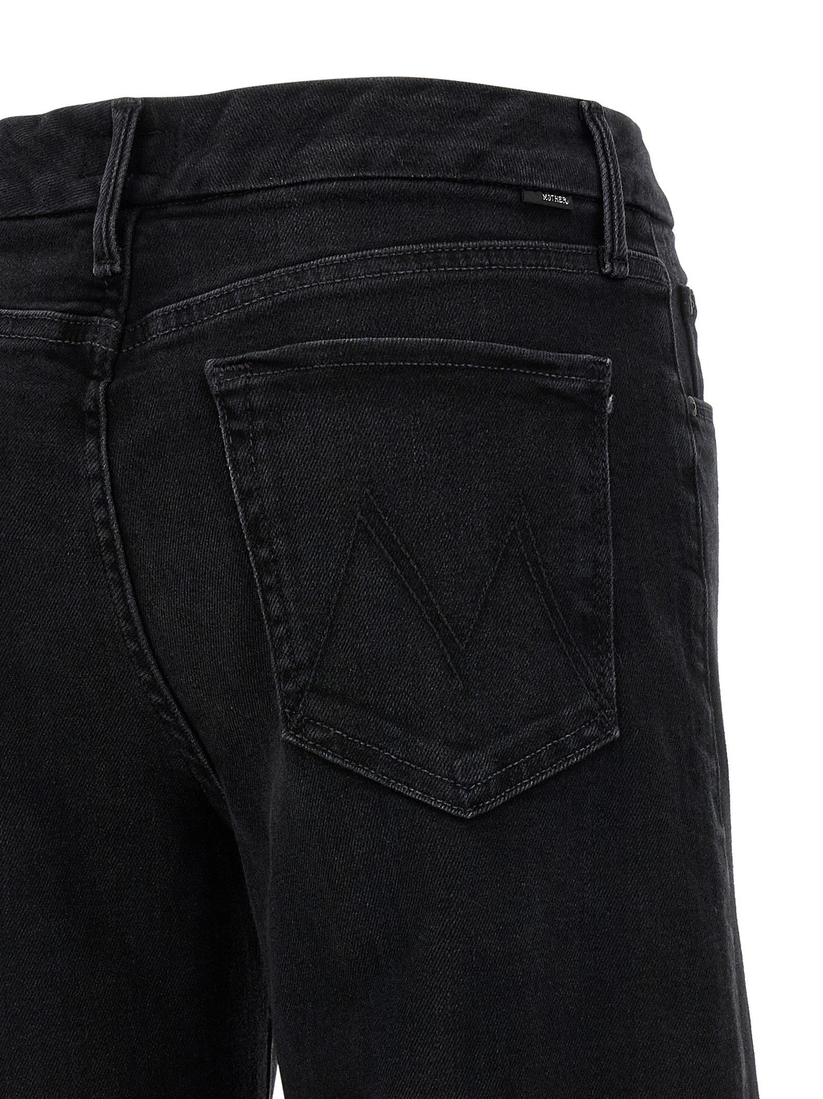 MOTHER The Roller Sneak Jeans Black, view 4