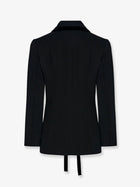 The Row Women's Celinde Single Breasted Stretch Virgin Wool Blazer Black, view 2