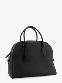 The Row Women's India Hammered Leather Handbag Black, view 3
