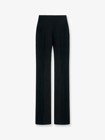 The Row Women's Itolo Virgin Wool Trousers Black, view 2