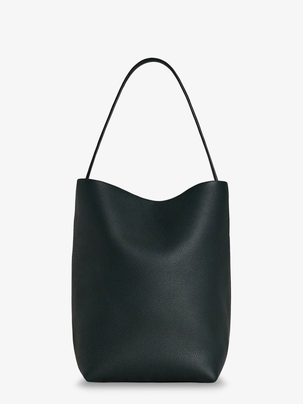 The Row Women's Park Medium Leather Bag DARKPINE, view 2