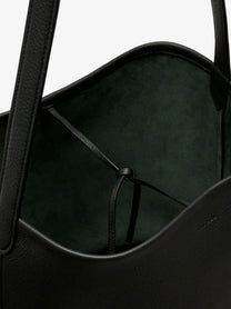 The Row Women's Park Medium Leather Bag DARKPINE, view 4