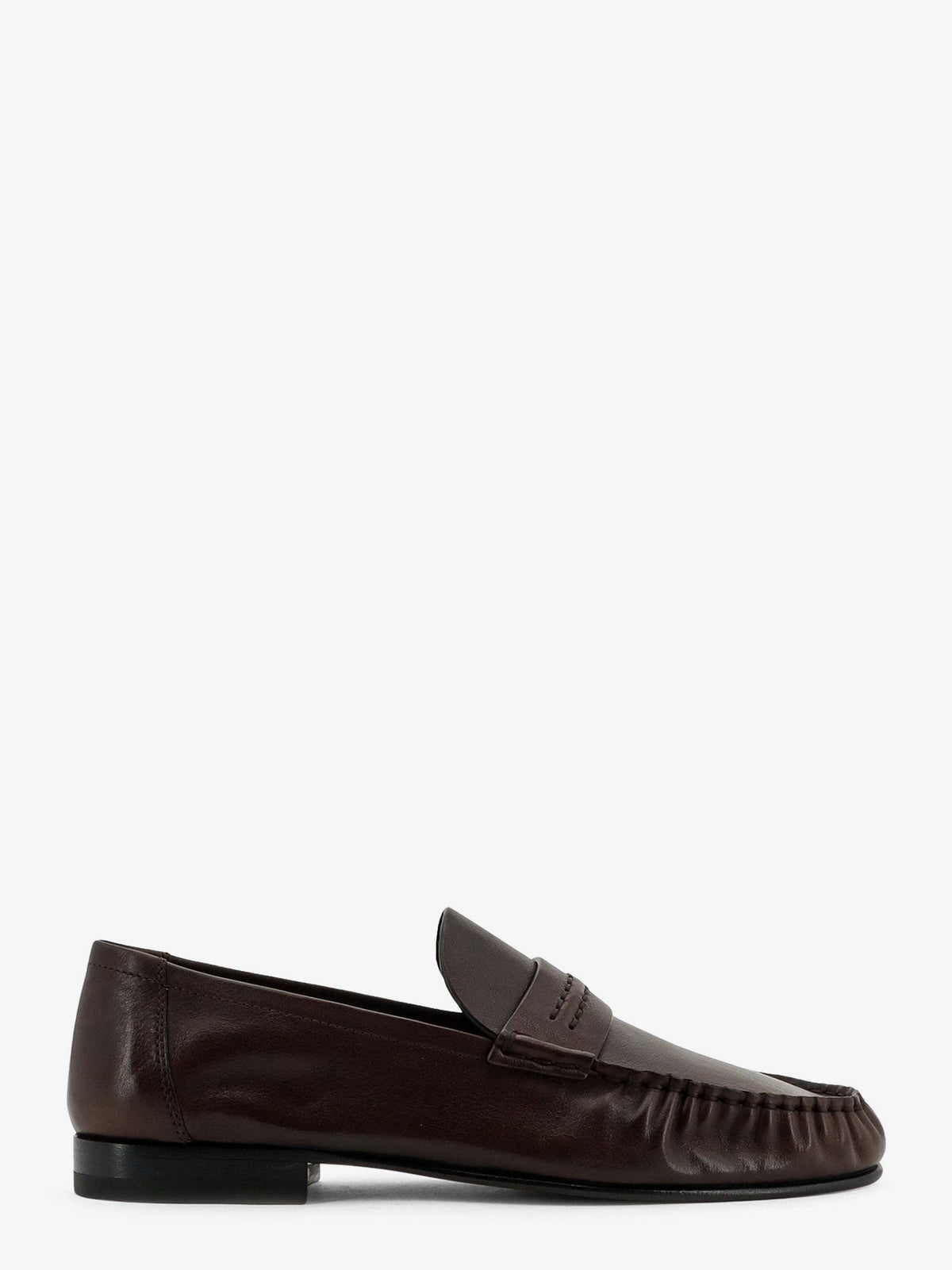 The Row Women's Theo Leather Loafers Brown