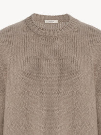 The Row Women's Torin Cashmere Sweater Beige, view 3