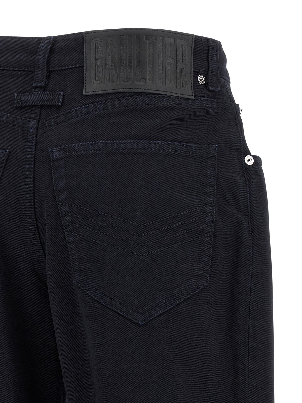 Jean Paul Gaultier The Snap Button Denim Jeans Blue